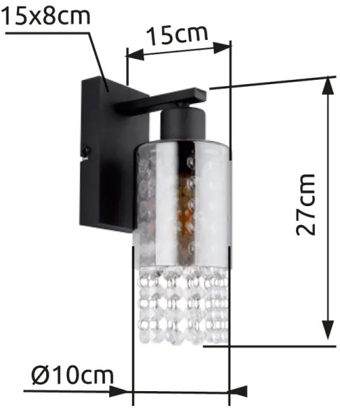 Aplică Globo 15799W BACKEY 1xE27/40W/230V