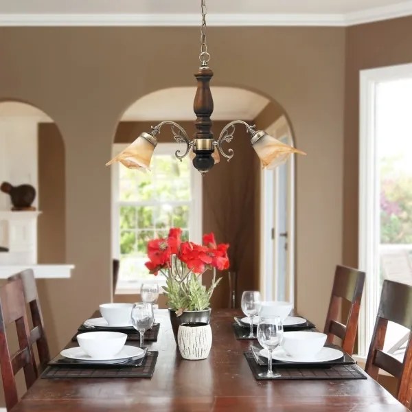 Rabalux 7093 - Lustra cu lant RUSTIC 3 3xE14/40W/230V