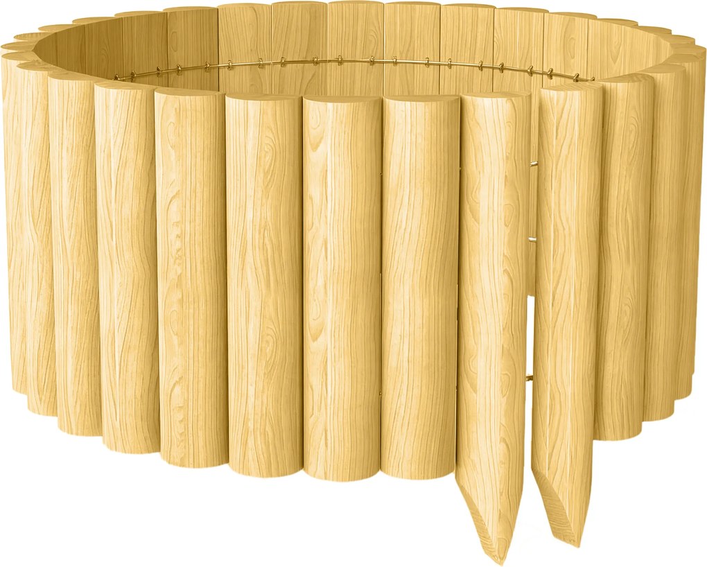 Outsunny Panou decorativ gard de grădină din lemn, rezistent și ușor de instalat pentru patio, gazon, alee 176x38 cm natural | Aosom Romania