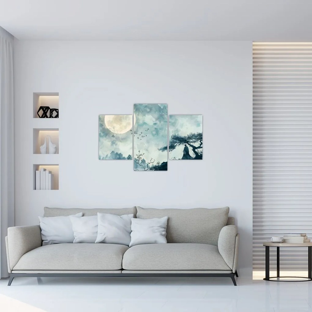 Tablou - Pictură cu lună plină (90x60 cm)