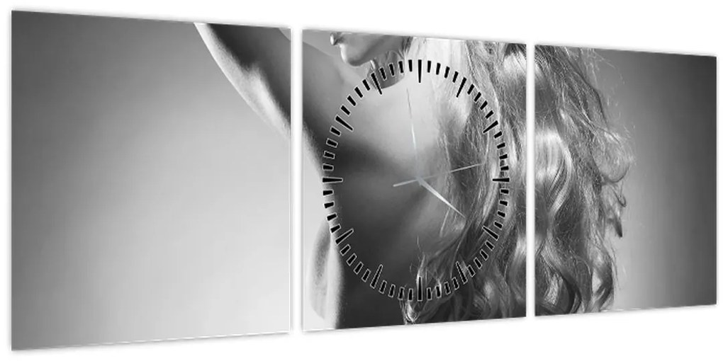 Tablou - Nud feminin (cu ceas) (90x30 cm)