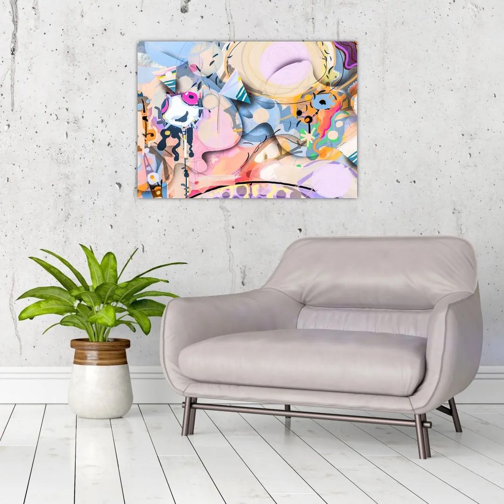 Tablou pe sticlă - Abstracție de basm (70x50 cm)