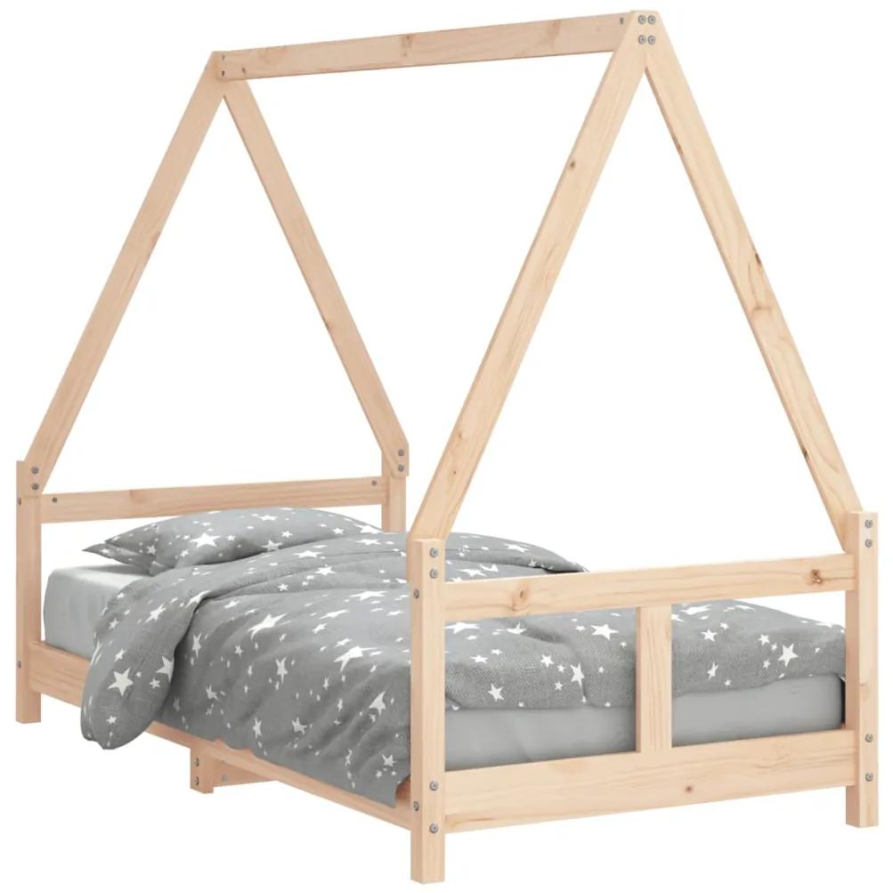 834459 vidaXL Cadru de pat pentru copii, 80x160 cm, lemn masiv de pin
