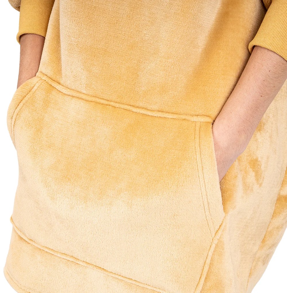 Hanorac imitație de blăniță micropluș 4Home Beige, uni S – pentru copii