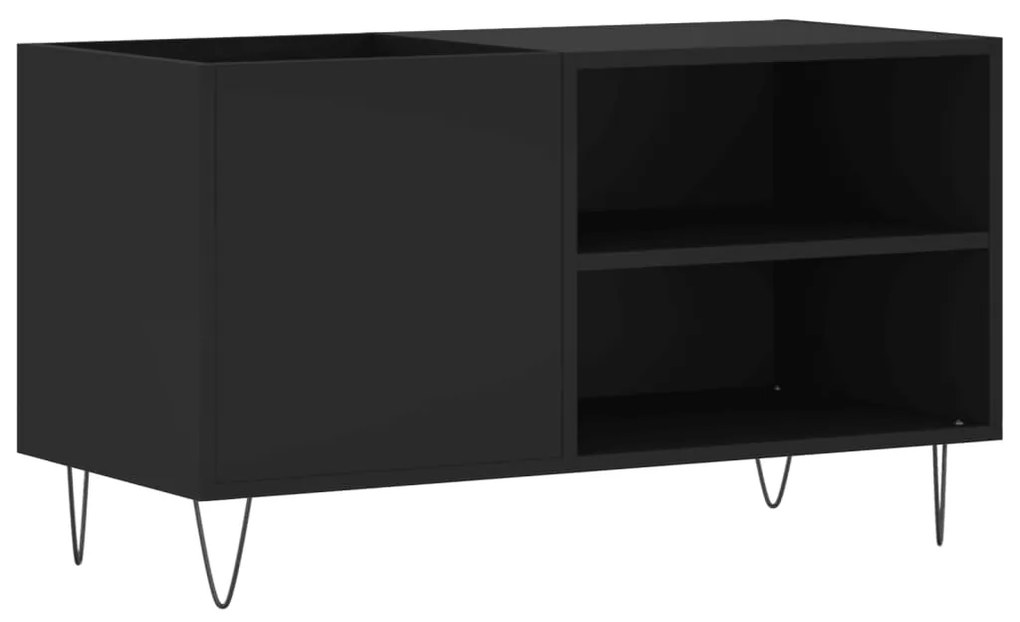 vidaXL Dulap pentru discuri, negru, 85x38x48 cm, lemn prelucrat