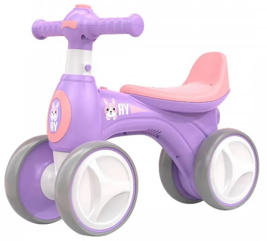 Trotineta fara pedale pentru copii NOVOKIDS™ EVO Balance Bubbles Bike, Cu masina de facut baloane si melodii, Maxim 30 Kg, 4 roti, Stabilitate mare,