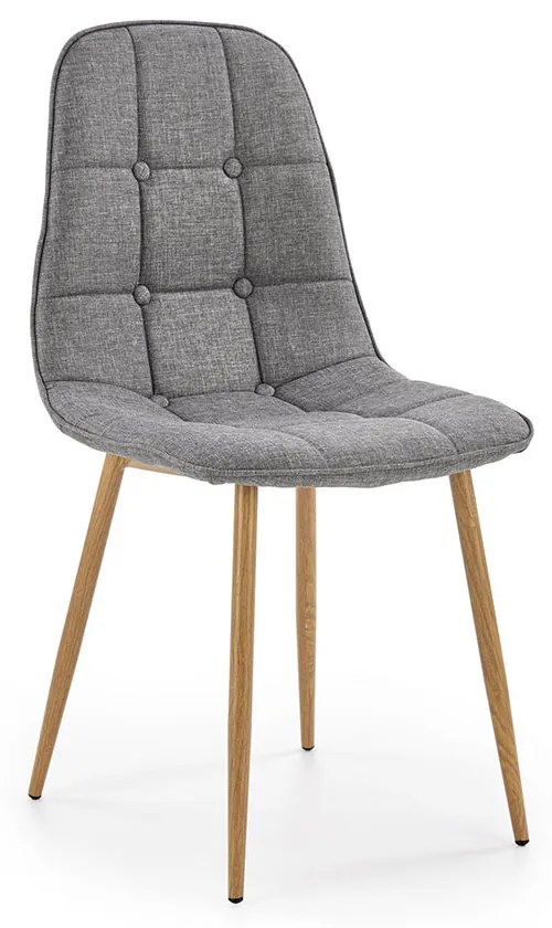 Scaun tapitat k-316 gri - stejar miere 44 x 56 x 87 x 48 cm