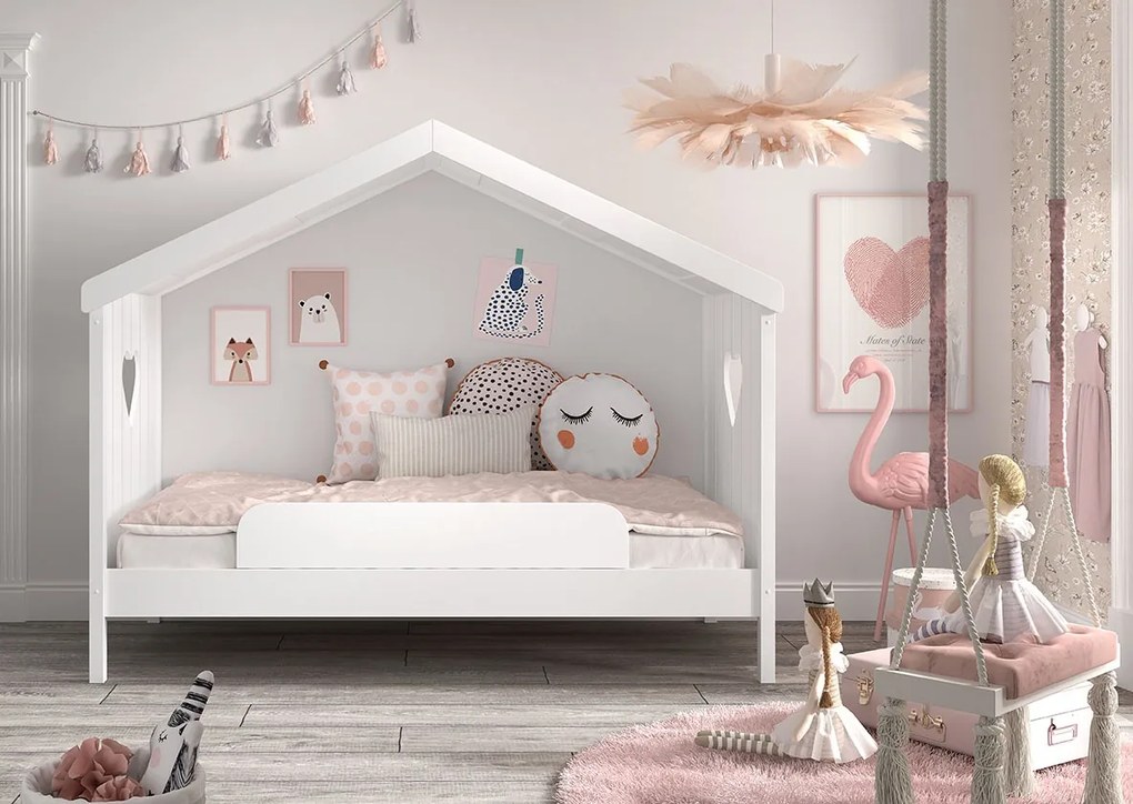 BARĂ DE SIGURANȚĂ PENTRU PATURI AMORI HOUSE ALB