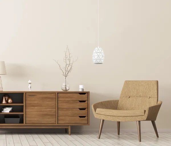 ITALUX MDM-3480/1 W - Lustră pe cablu HARLEY 1xE27/40W/230V alb