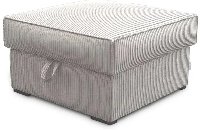 Taburet SMART COSARO cu spatiu de depozitare bej deschis 65x65 cm