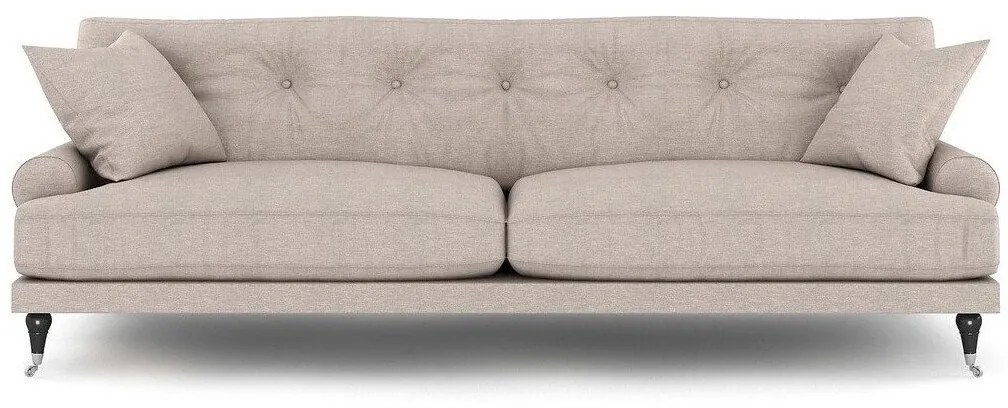 Canapea Seattle E120Numărul de locuri: 3, Beige, 222x100x87cm, Tapiterie, Picioare: Lemn, Role