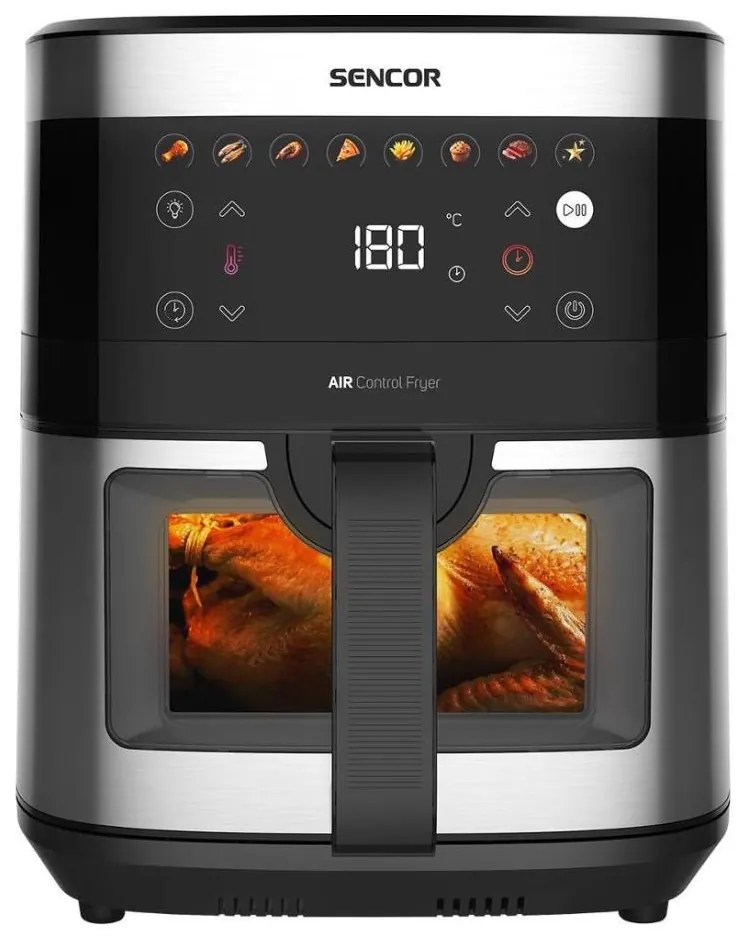 Friteuză cu aer cald Sencor 9 l 1700W/230V negru/crom mat