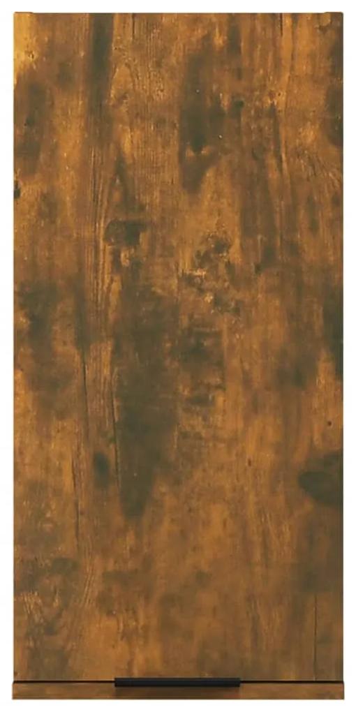 Dulap de baie montat pe perete, stejar fumuriu, 32x20x67 cm Stejar afumat, 1