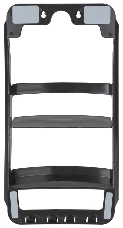 Raft pentru baie negru de agățat, autoadeziv din plastic Universal – Wenko