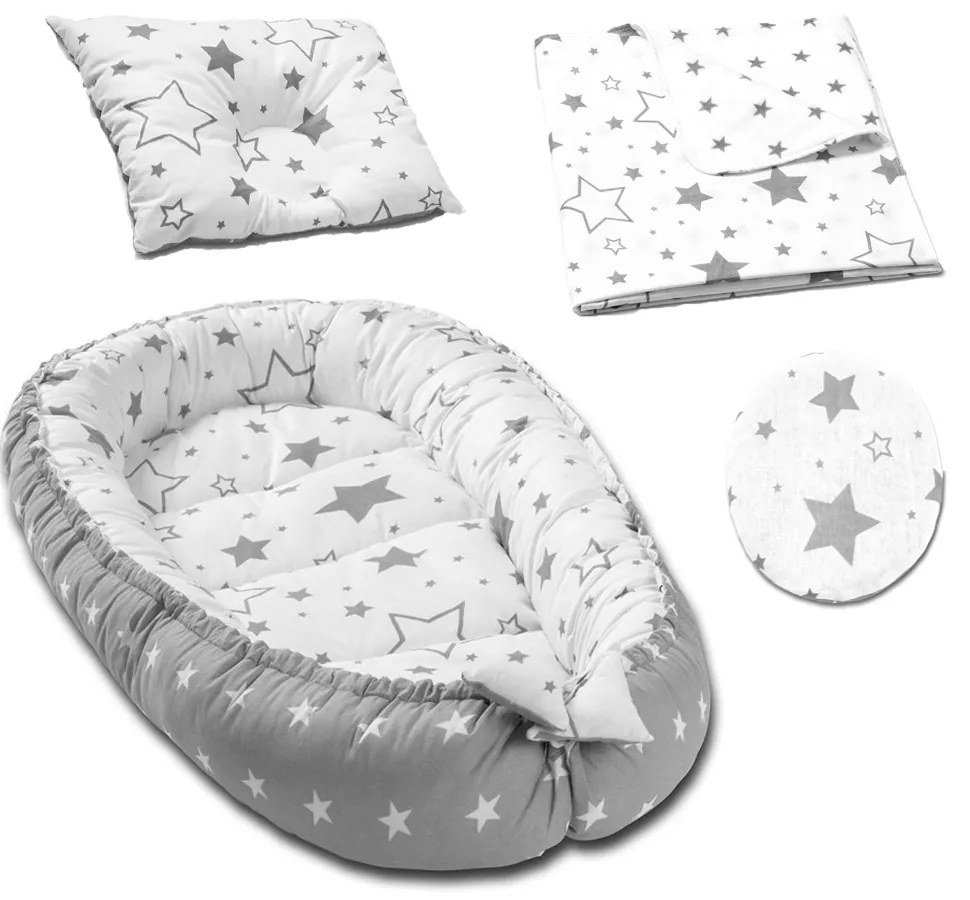 Set 4 piese Bebe Nou-Nascut Kidizi Galaxy Grey