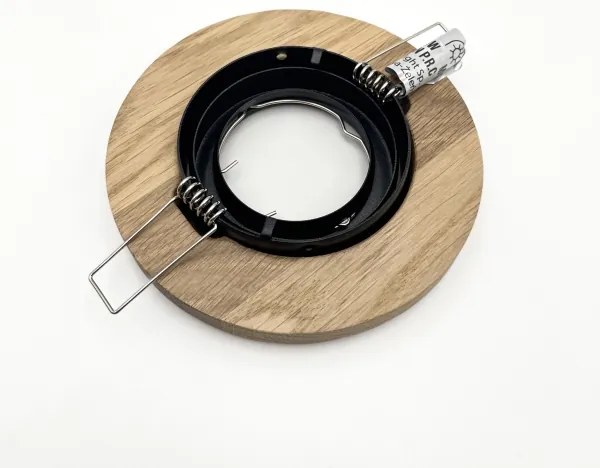 Plafonieră pentru tavan fals TOBBY 1x GU10/20W/230V Ø 11,5 cm stejar/negru