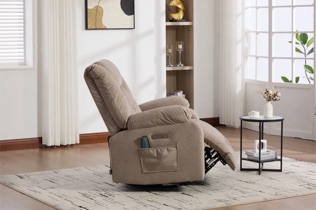 Fotoliu recliner electric dumonde cu funcție de balansare ,rotire și masaj în 8 puncte Novera