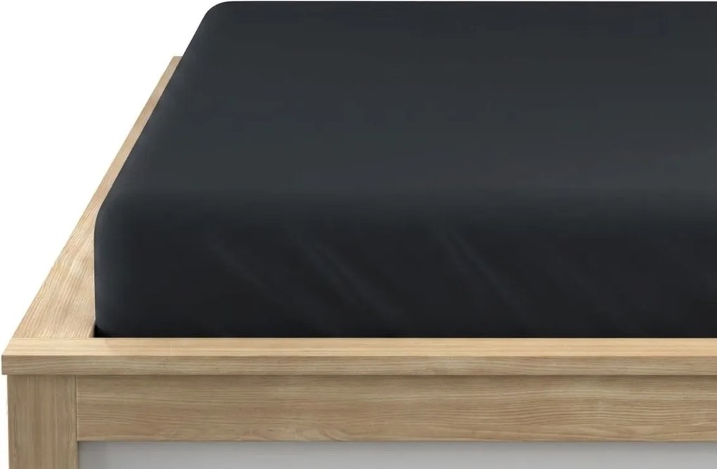 Cearsaf Jersey antracit 90 x 200 cm