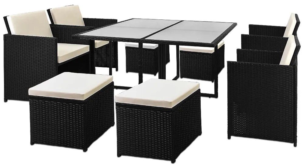 Deuba Set ratan de gradina America 4+4 - antracit