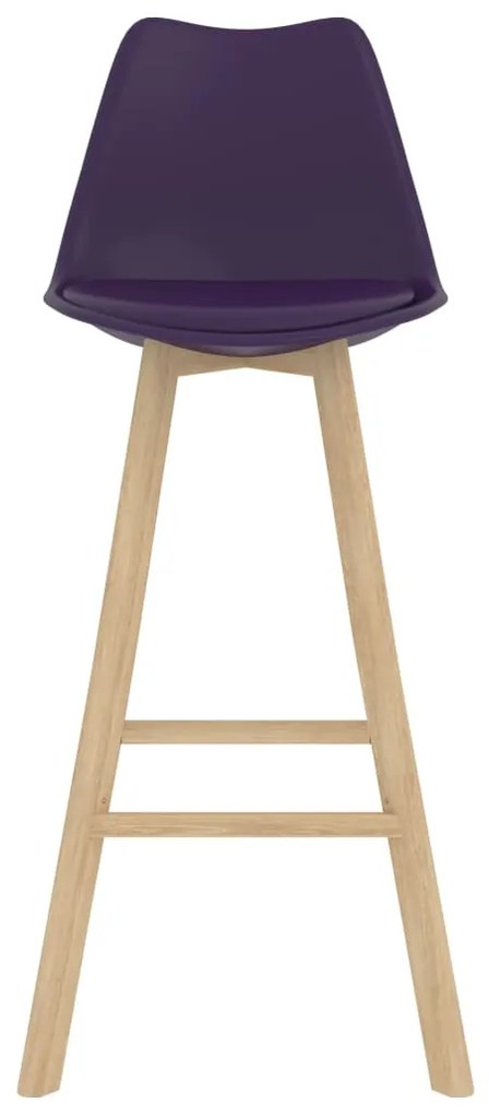 Scaune de bar, 4 buc., violet inchis, PP si lemn masiv de fag 4, dark purple