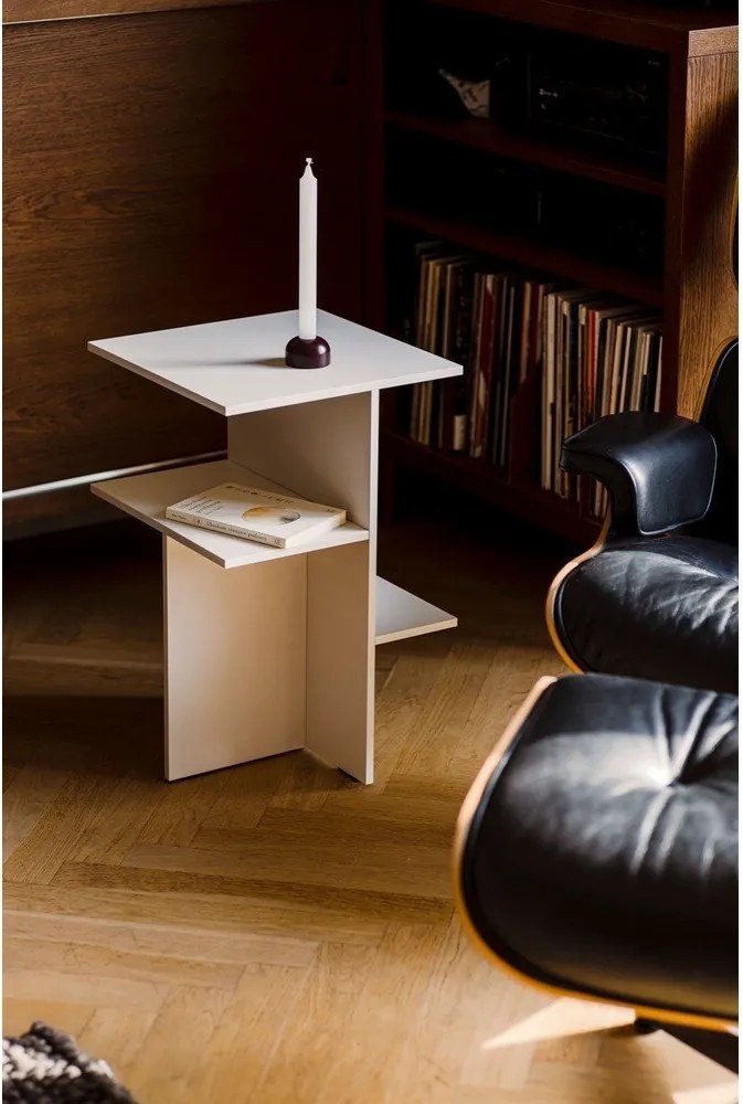 Noptieră grej cu rafturi Atik – noo.ma