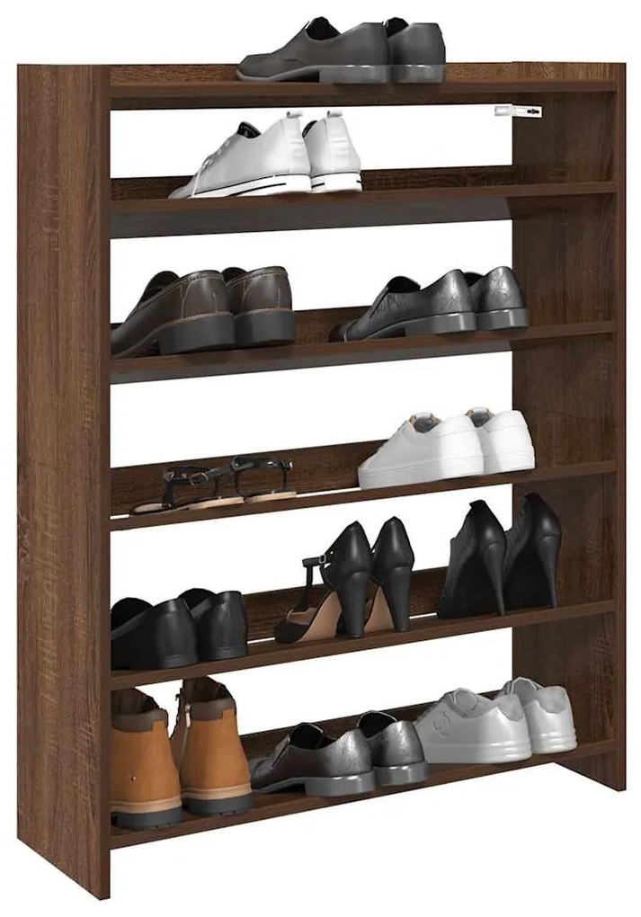 vidaXL Pantofar, stejar maro, 80x25x100 cm, lemn prelucrat