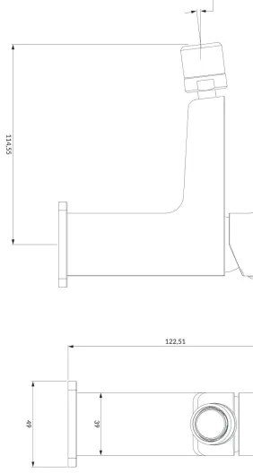 Baterie de bideu OMNIRES PM7420BL PARMA 12,25 cm negru mat