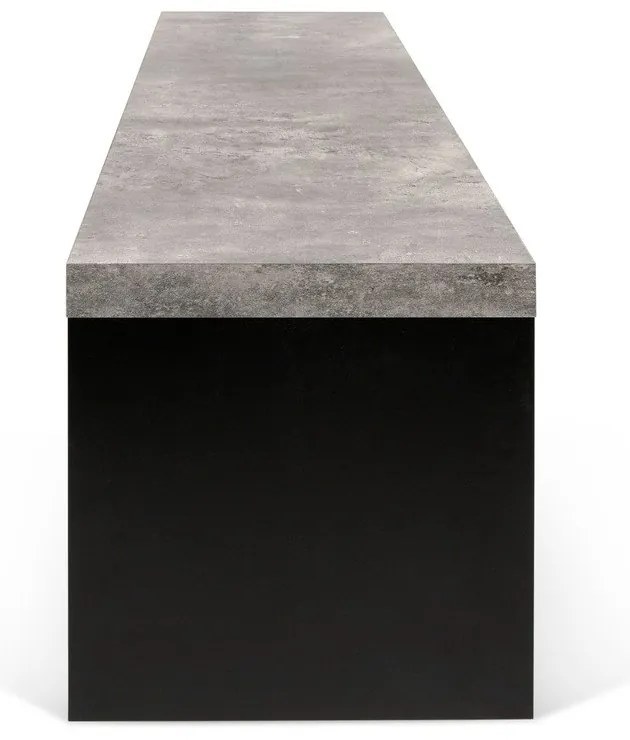 Bancă în decor de beton TemaHome Detroit, 140 x 43 cm, negru - gri