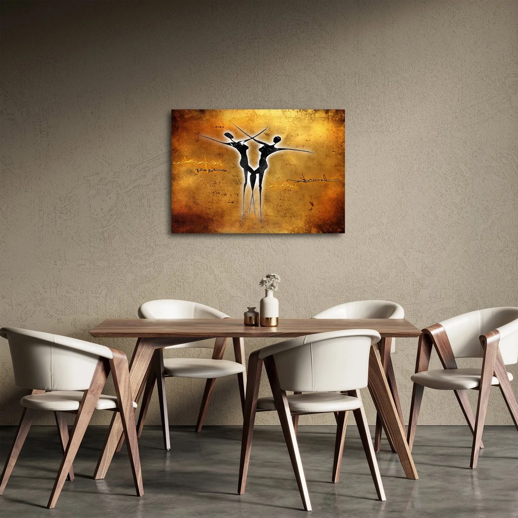 Tablou perechii dansând pictate (70x50 cm)