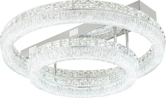 Globo 67387-60D - Plafonieră LED reglabilă LAUREL LED/60W/230V transparentă+telecomandă