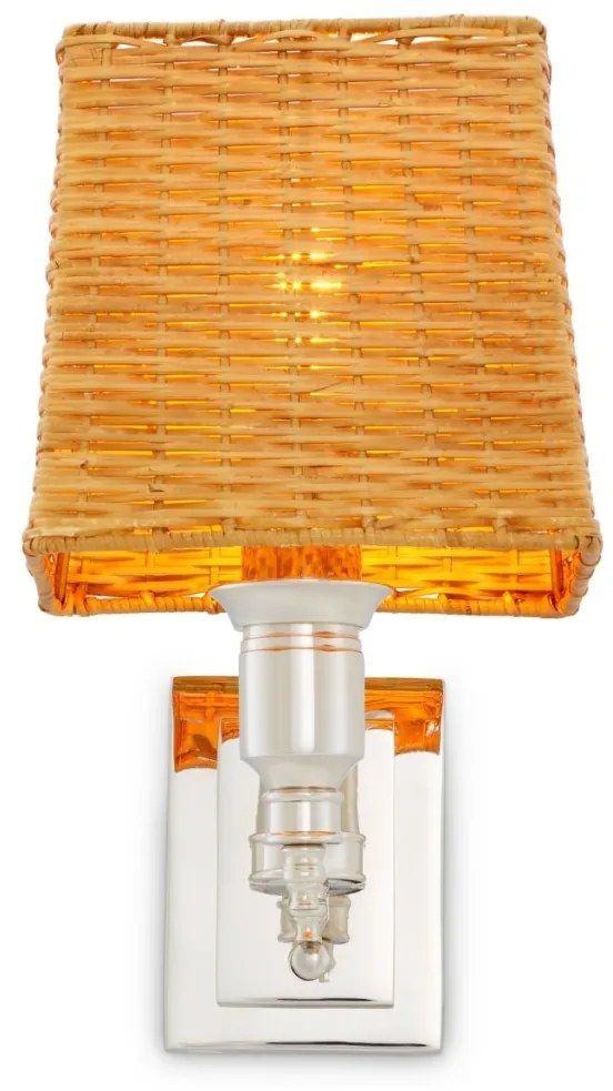 Aplica de perete LUX cu abajur din ratan Lexington nickel