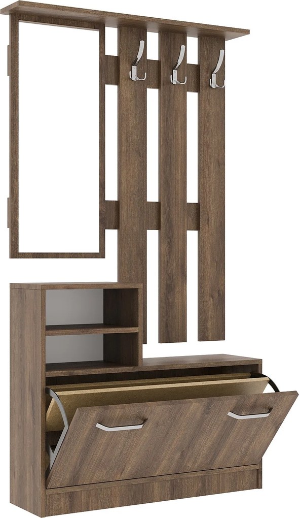 Cuier Lyon, Stejar Bronz, L 85 x l 24 x H 180 cm