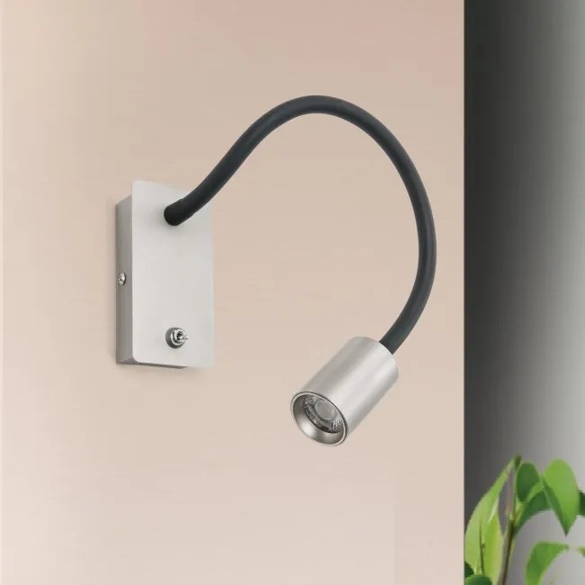 Aplica minimalista cu reader LED directionabil Kurt crom