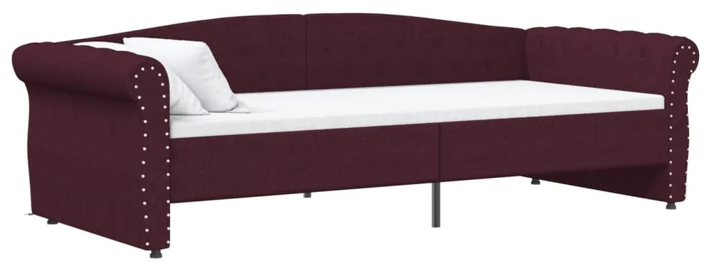 337221 vidaXL Pat de zi, violet, 90x200 cm, textil, USB