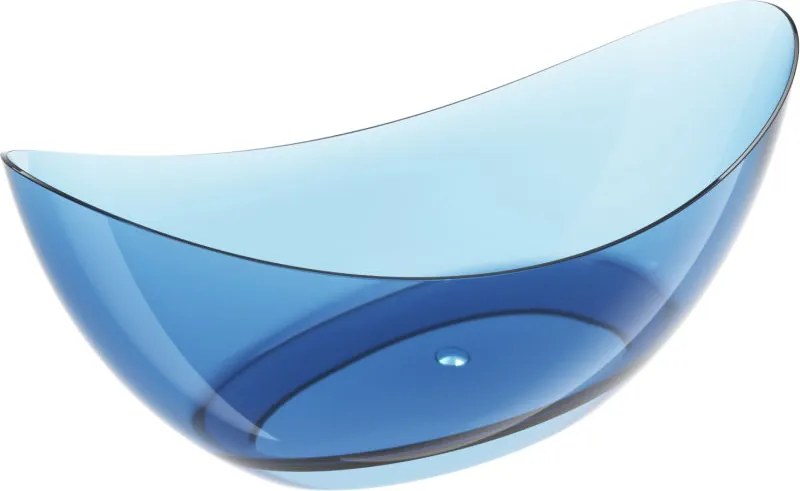 Mexen Vea cadă de baie independentă transparentă denim 180 x 80 cm, dop crom - 58091808007