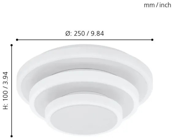 Eglo 98676 - Plafonieră LED ELGVERO LED/11,4W/230V + LED/8,6W + LED/5,4W