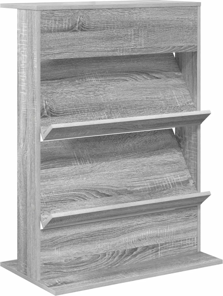 vidaXL Raft pentru reviste Gri Sonoma 70 x 41 x 96 cm Lemn compozit