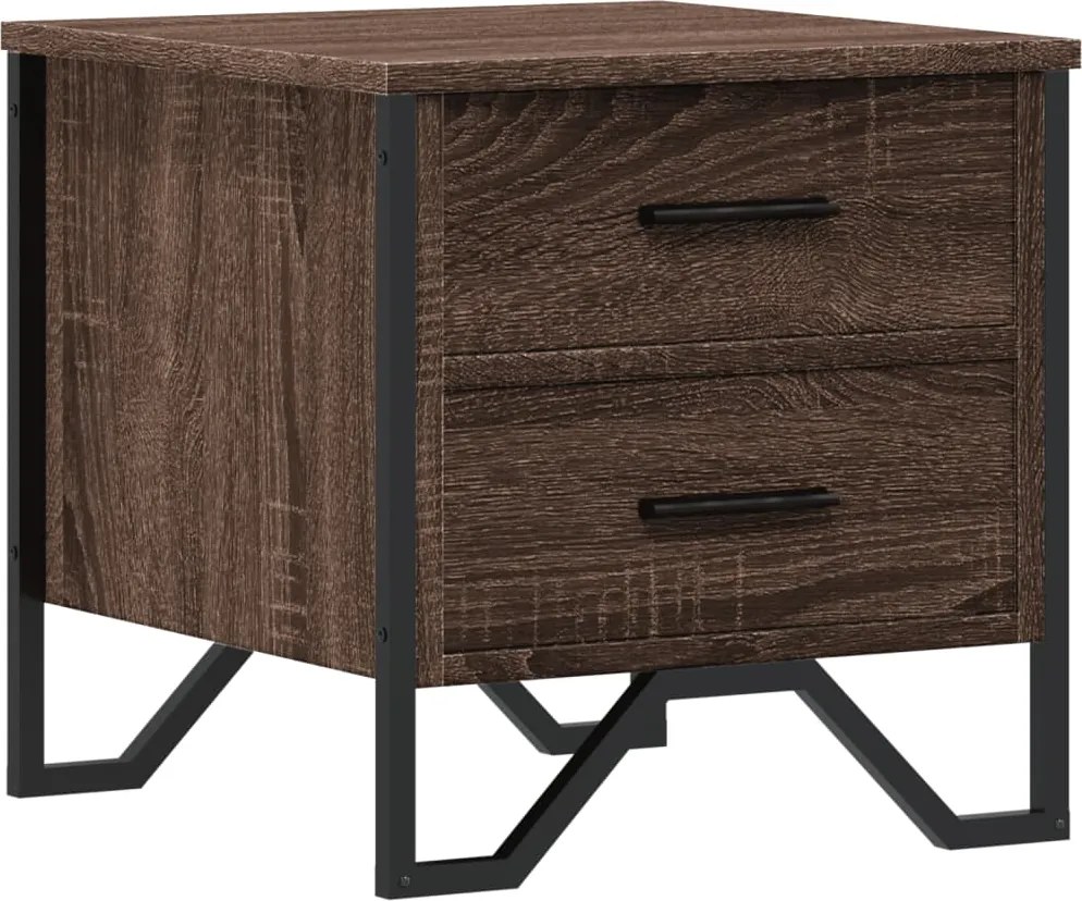 vidaXL Noptieră, stejar maro, 40x41x40 cm, lemn prelucrat