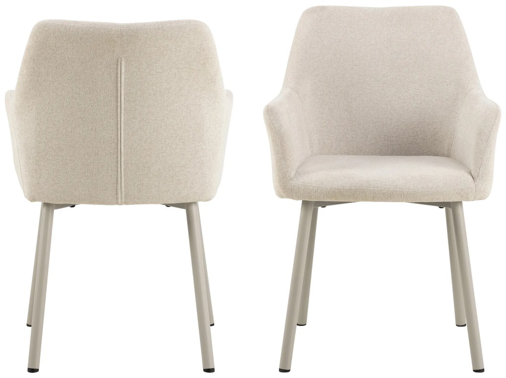 MAZZONI EXPORT VERA Bej (material Apia 453) / cadru bej-gri (cașmir) - SCAUN MODERN ADÂNC TAPIȚAT DIN CHENILLE PENTRU SALON/LIVING LOFT