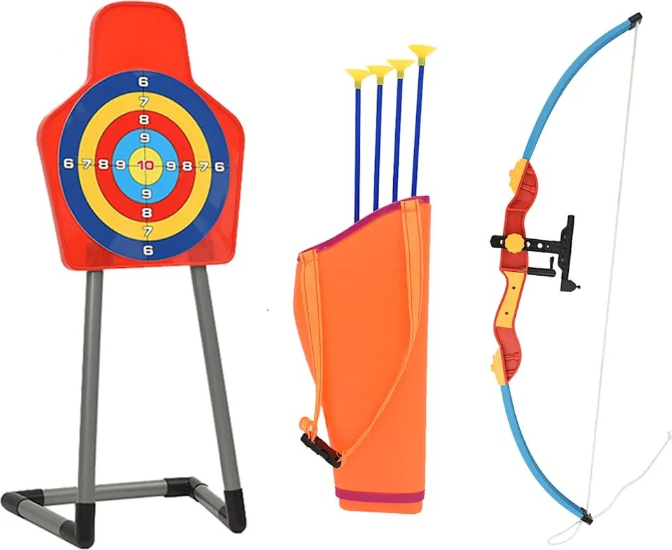 vidaXL Set tir cu arc și săgeți cu țintă pentru copii