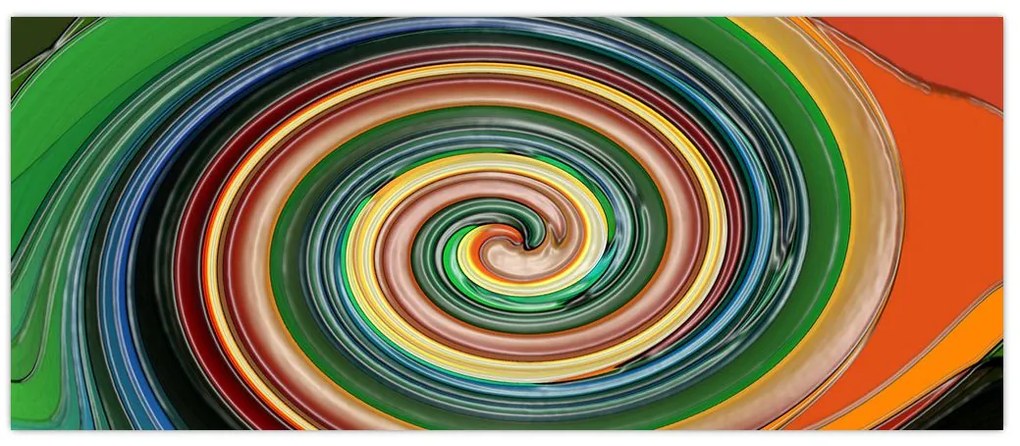 Tablou abstract - spirala colorata (120x50 cm)