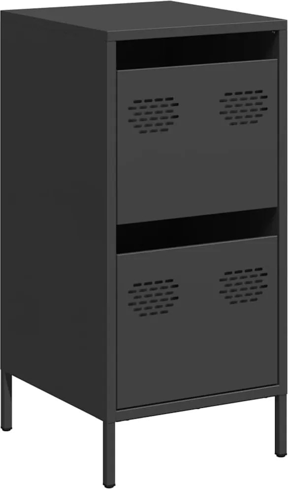 vidaXL Dulap, negru, 35x39x73,5 cm, oțel laminat la rece