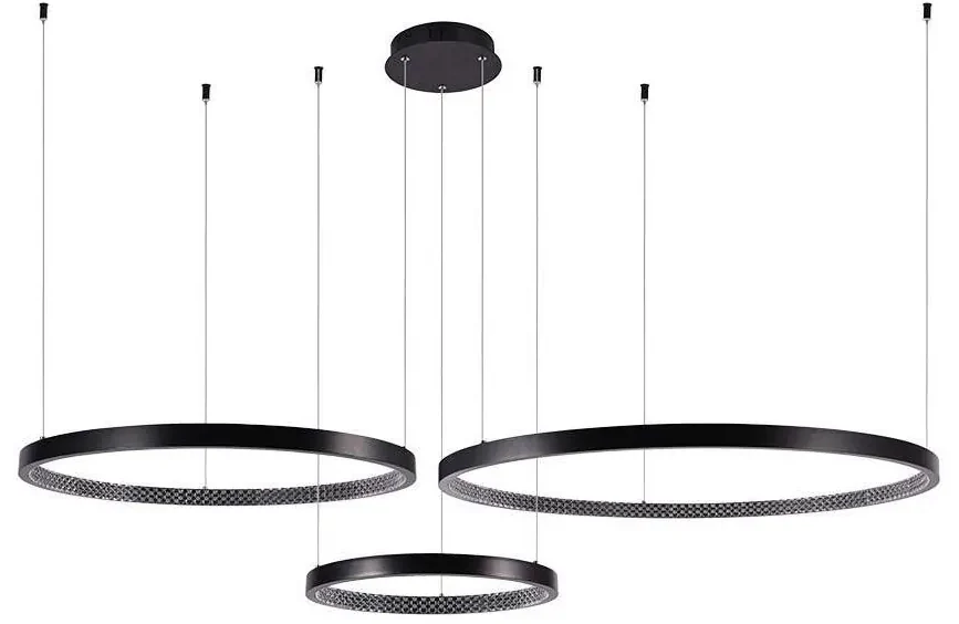 Lustră LED pe cablu 3xLED/19W/230V 4000K negru