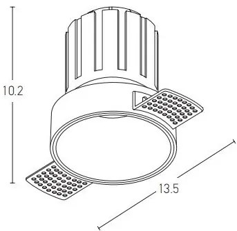 Spot LED incastrabil Trimless cupru 9W 3000K