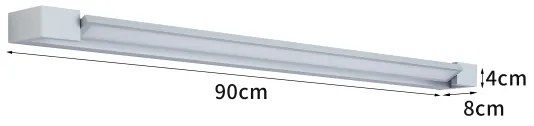 Brilagi-LED Oglindă iluminată pentru baie AQUA LINE LED/24W/230V 90 cm IP44 crom mat
