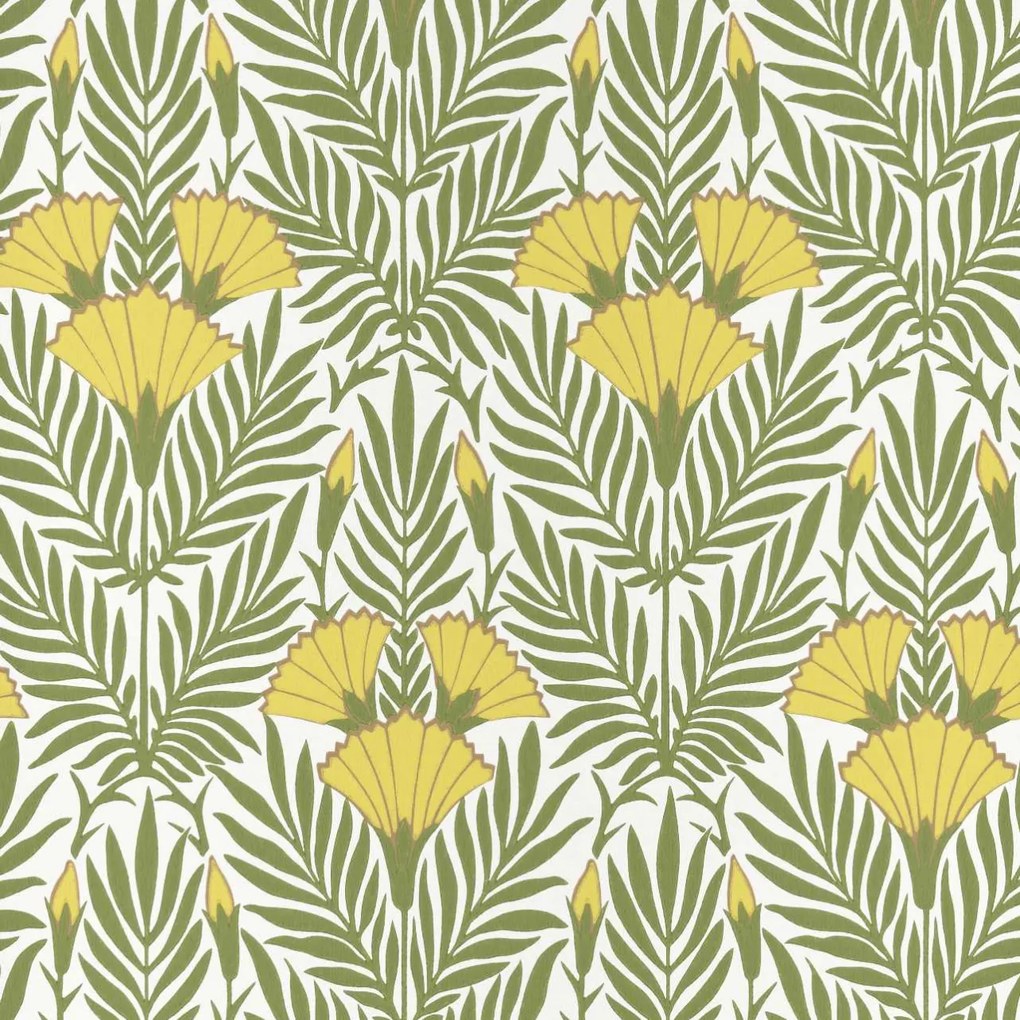 Tapet Floral Fanfare, Vivid Yellow, 1838 Wallcoverings, 5.3mp / rola