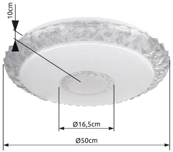 Plafonieră LED dimabilă Globo 48413-40SH EDDIE 40W/230V d. 50 cm Tuya + telecomandă
