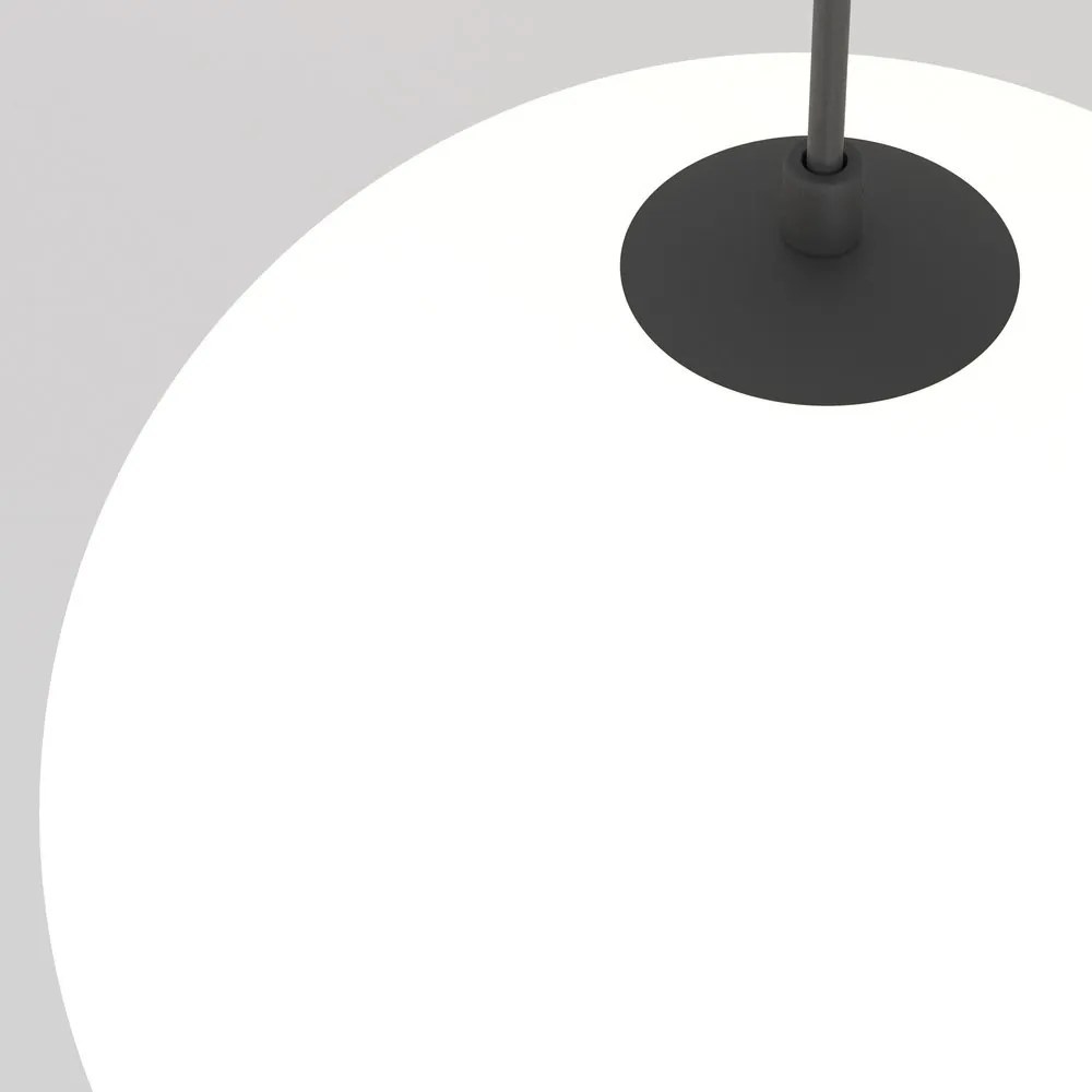 Pendul LED design tehnic Luna negru, 3000K