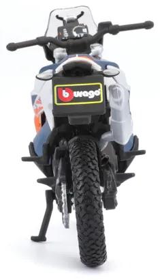 Macheta Motocicleta Bburago 1:18 KTM 790 Adventure R Rally Albastru Portocaliu, BB51030-51084