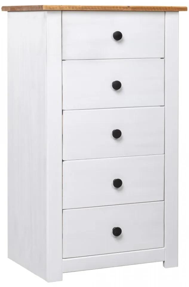 Servantă, alb, 46 x 40 x 89 cm, lemn de pin, gama Panama